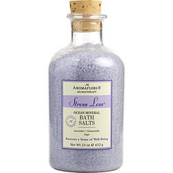 STRESS LESS by Aromafloria-OCEAN MINERAL BATH SALTS 23 OZ BLEND OF LAVENDER, CHAMOMILE, AND SAGE