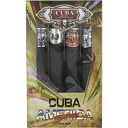 CUBA VARIETY by Cuba-4 PIECE VARIETY WITH CUBA BLACK, BROWN, GREEN, & GREY & ALL ARE EDT SPRAY 1.17 OZ