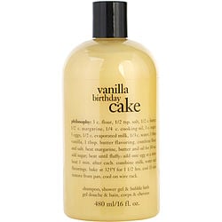 Philosophy by Philosophy-Vanilla Birthday Cake Shampoo, Shower Gel & Bubble Bath  --480ml/16oz