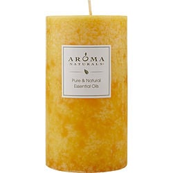 RELAXING AROMATHERAPY by Aroma Naturals-ONE 2.75 X 5 inch PILLAR AROMATHERAPY CANDLE.  COMBINES THE ESSENTIAL OILS OF LAVENDER AND TANGERINE TO CREATE A FRAGRANCE THAT REDUCES STRESS.  BURNS APPROX. 70 HRS