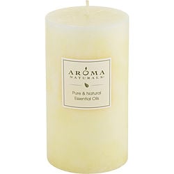 PEACE PEARL AROMATHERAPY by Aroma Naturals-ONE 2.75x5 inch PILLAR AROMATHERAPY CANDLE.  COMBINES THE ESSENTIAL OILS OF ORANGE, CLOVE & CINNAMON TO CREATE A WARM AND COMFORTABLE ATMOSPHERE.  BURNS APPROX. 70 HRS.