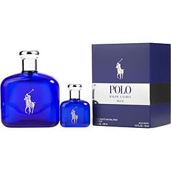 POLO BLUE by Ralph Lauren-EDT SPRAY 4.2 OZ & EDT 0.5 OZ MINI