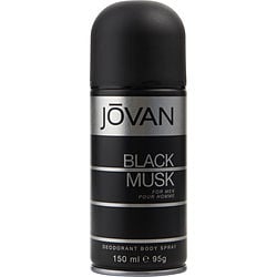 JOVAN BLACK MUSK by Jovan-DEODORANT BODY SPRAY 5 OZ