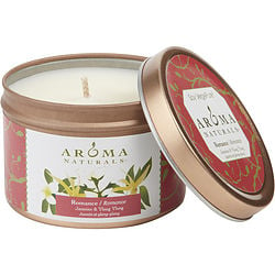 ROMANCE AROMATHERAPY by Romance Aromatherapy-ONE 2.5x1.75 inch TIN SOY AROMATHERAPY CANDLE.  COMBINES THE ESSENTIAL OILS OF YLANG YLANG & JASMINE TO CREATE PASSION AND ROMANCE. BURNS APPROX. 15 HRS.