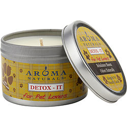 DETOX-IT AROMATHERAPY by Aroma Naturals-ONE 2.5x1.75 inch SOY/BEESWAX BLEND AROMATHERAPY CANDLE FOR PET LOVERS. REBALANCE ROOM ODORS WITH NATURAL BEESWAX, SUNFLOWER, SOY & RICE BRAN WAX.  BURNS APPROX. 15 HRS.