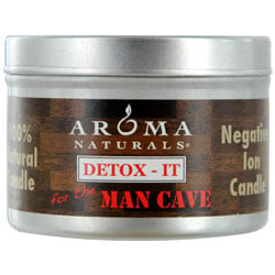 DETOX-IT AROMATHERAPY by -ONE 2.5x1.75 inch SOY/BEESWAX BLEND AROMATHERAPY CANDLE FOR THE MAN CAVE. REBALANCE ROOM ODORS WITH NATURAL BEESWAX, SUNFLOWER, SOY & RICE BRAN WAX.  BURNS APPROX. 15 HRS.