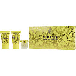 VERSACE YELLOW DIAMOND by Gianni Versace-EDT 0.17 OZ MINI & BODY LOTION 0.8 OZ & SHOWER GEL 0.8 OZ