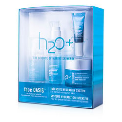 H2O+ by H2O PLUS-Face Oasis Intensive Hydration System: Hydrating Treatment  + Oasis Mist + Hydrating Booster + Eye Moisture Replenishing Treatment (For Normal/ Oily Skin) --4pcs