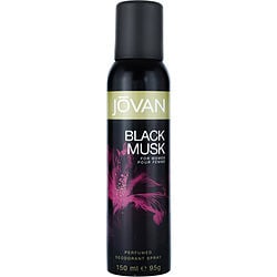 JOVAN BLACK MUSK by Jovan-DEODORANT SPRAY 5 OZ