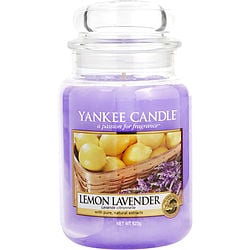 YANKEE CANDLE by Yankee Candle - LEMON LAVENDER SCENTED LARGE JAR 22 OZ