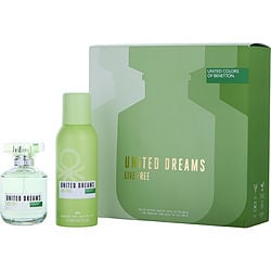 BENETTON UNITED DREAMS LIVE FREE by Benetton-EDT SPRAY 2.7 OZ & DEODORANT SPRAY 5.1 OZ