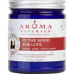 IN THE MOOD FOR LOVE AROMATHERAPY by -ONE 3 X 3 inch JAR AROMATHERAPY CANDLE.  COMBINES THE ESSENTIAL OILS OF LAVENDER, GINGER, CLOVE & CINNAMON.  BURNS APPROX.  50 HRS.