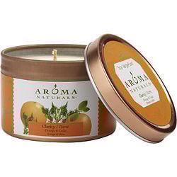 CLARITY AROMATHERAPY by Aroma Naturals-ONE 2.5x1.75 inch TIN SOY AROMATHERAPY CANDLE. COMBINES THE ESSENTIAL OILS OF ORANGE & CEDAR. BURNS APPROX. 15 HRS.