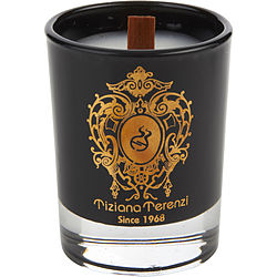TIZIANA TERENZI ALMOND VANILLA by Tiziana Terenzi - SCENTED BLACK GLASS CANDLE 1.4 OZ