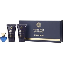 VERSACE DYLAN BLUE by Gianni Versace-EAU DE PARFUM 0.17 OZ MINI & BODY LOTION 0.8 OZ MINI & SHOWER GEL 0.8 OZ MINI