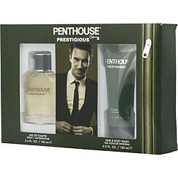 PENTHOUSE PRESTIGIOUS by Penthouse - EDT SPRAY 3.4 OZ & HAIR & BODY WASH 5 OZ