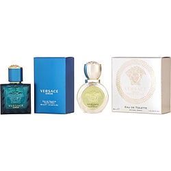 VERSACE VARIETY by Gianni Versace-2 PIECE UNISEX VARIETY WITH VERSACE EROS POUR FEMME & VERSACE EROS POUR HOMME AND BOTH ARE EDT SPRAY 1 OZ