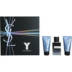 Y by Yves Saint Laurent-EAU DE PARFUM SPRAY 2 OZ & AFTERSHAVE BALM 1.6 OZ & ALL OVER SHOWER GEL 1.6 OZ