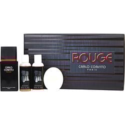 CARLO CORINTO ROUGE by Carlo Corinto - EDT SPRAY 3.4 OZ & AFTERSHAVE BALM 3.9 OZ & BODY SHAMPOO 3.9 OZ & SOAP 5.2 OZ