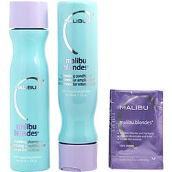 Malibu Hair Care by Malibu Hair Care-SET-MALIBU BLONDES ENHANCING KIT WITH SHAMPOO 9 OZ & CONDITIONER 9 OZ & HAIR REMEDY 0.17 OZ (4 PACKETS) - U