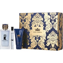 DOLCE & GABBANA K by Dolce & Gabbana - EDT SPRAY 3.3 OZ & SHOWER GEL 1.7 OZ & EDT TRAVEL SPAY 0.33 OZ MINI