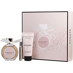 MADEMOISELLE ROCHAS by Rochas-EAU DE PARFUM SPRAY 3 OZ & BODY LOTION 3.4 OZ & EAU DE PARFUM SPRAY 0.25 OZ MINI