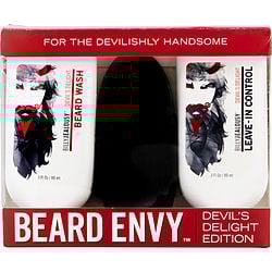 BILLY JEALOUSY by Billy Jealousy-Beard Envy Devil's Delight Edition Set: Beard Wash + Leave-In Control + Boar Bristle Brush --2x88ml/3oz + Brush