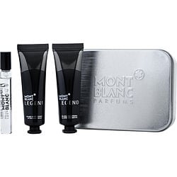 MONT BLANC LEGEND by Mont Blanc-EDT SPRAY 0.25 OZ & AFTERSHAVE BALM 1 OZ & ALL OVER SHOWER GEL 1 OZ & TIM BOX