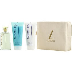 EAU DE LANCASTER by Lancaster - EDT SPRAY 4.2 OZ & BODY MILK 6.8 OZ & SHOWER GEL 6.8 OZ & TOTE