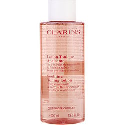 Clarins by Clarins-Soothing Toning Lotion with Chamomile & Saffron Flower Extracts - Very Dry or Sensitive Skin  --400ml/13.5oz