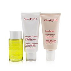 Clarins by Clarins-A Beautiful Pregnancy Set: Body Partner 175ml+ Exfoliating Body Scrub 200ml+ Body Treatment Oil-Tonic 100ml  --3pcs