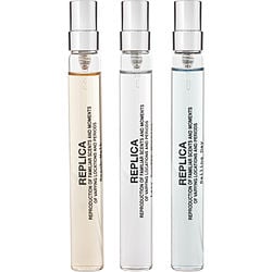 REPLICA VARIETY by Maison Margiela - 3 PIECE VARIETY WITH BEACH WALK & LAZY SUNDAY MORNING & SAILING DAY AND ALL ARE TRAVEL EDT 0.33 OZ MINI