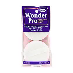 Wonder by Wonder - Pro Double Sided Cotton Puff With Satin Tape --2ct