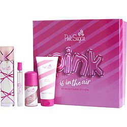 PINK SUGAR by Aquolina-EDT SPRAY 3.4 OZ & SHIMMERING PERFUME ROLL-ON 1.7 OZ & SHOWER GEL 3.4 OZ & EDT SPRAY MINI 0.33 OZ