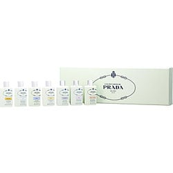 PRADA INFUSION VARIETY by Prada-7 PIECE MINI VARIETY WITH IRIS & IRIS CEDRE & FLEUR D'ORANGER & AMANDE & MIMOSA & ROSE & MANDARINE AND ALL ARE EAU DE PARFUM 0.27 OZ MINI