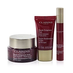 Clarins by Clarins - Super Restorative Collection: Day Cream 50ml+Night Cream 15ml+ Remodelling Serum 10ml+ Bag  --3pcs+1bag