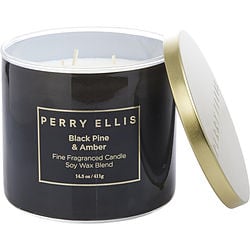 PERRY ELLIS BLACK PINE & AMBER by Perry Ellis-CANDLE 14.5 OZ
