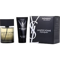 LA NUIT DE L'HOMME YVES SAINT LAURENT by Yves Saint Laurent - EDT SPRAY 3.3 OZ & ALL OVER SHOWER GEL 1.6 OZ