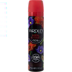 YARDLEY POPPY & VIOLET by Yardley - DEODORANT SPRAY 2.5 OZ