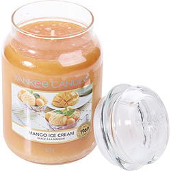 YANKEE CANDLE by Yankee Candle-MANGO ICE CREAM SCENTED LARGE JAR 22 OZ