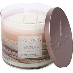 NAUTICA AMBER DRIFTWOOD & SEA SALT by Nautica-SCENTED CANDLE 14.5 OZ