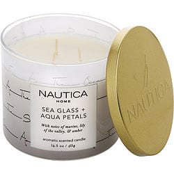NAUTICA AQUA PETALS & SEA GLASS by Nautica - SCENTED CANDLE 14.5 OZ