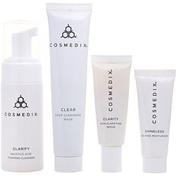 CosMedix by CosMedix - Clarifying & Cleansing 4-Piece Essentials Kit: Clarify 60ml + Clarity 15ml + Clear 30ml + Shineless 15ml --4pcs