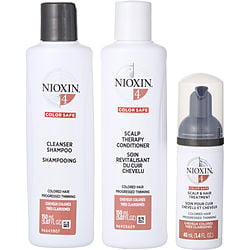 NIOXIN by Nioxin-SET-3 PIECE FULL KIT SYSTEM 4 WITH CLEANSER SHAMPOO 5 OZ & SCALP THERAPY CONDITIONER 5 OZ & SCALP TREATMENT 1.7 OZ