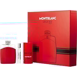 MONT BLANC LEGEND RED by Mont Blanc-EAU DE PARFUM SPRAY 3.3 OZ & DEODORANT STICK 2.5 OZ & EAU DE PARFUM SPRAY 0.25 OZ