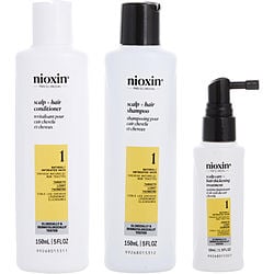 NIOXIN by Nioxin - SET-3 PIECE FULL KIT SYSTEM 1 WITH CLEANSER SHAMPOO 5 OZ & SCALP THERAPY CONDITIONER 5 OZ & SCALP TREATMENT 1.7 OZ