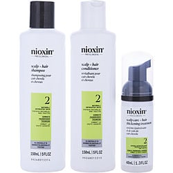 NIOXIN by Nioxin-SET-3 PIECE FULL KIT SYSTEM 2 WITH CLEANSER SHAMPOO 5 OZ & SCALP THERAPY CONDITIONER 5 OZ & SCALP TREATMENT 1.3 OZ