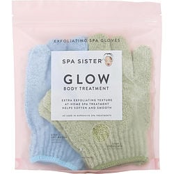 SPA ACCESSORIES by Spa Accessories-SPA SISTER TWIN EXFOLIATING GLOVES TREATMENT (SAGE & BLUE)