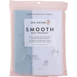 SPA ACCESSORIES by Spa Accessories-SPA SISTER TWIN EXFOLIATING SPA TOWELS (BLUE & WHITE)