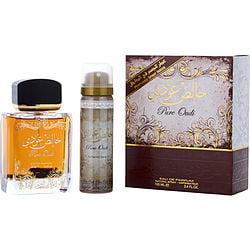 LATTAFA PURE OUDI by Lattafa - EAU DE PARFUM SPRAY 3.4 OZ & DEODORANT 1.6 OZ